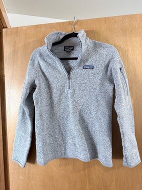 Patagonia Light Gray Women's Quarter-Zip Better Sweater Fleece Pullover